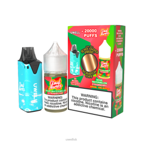 UWELL V6 jednorazový prístroj + tatinská para 30ml džús - collab zväzok clr: modrá/flv: kyslý vodný melón jahoda 50 mg 8VH2204 UWELL Disposable Vape